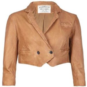 All Saints Fiore Tan Leather Jacket